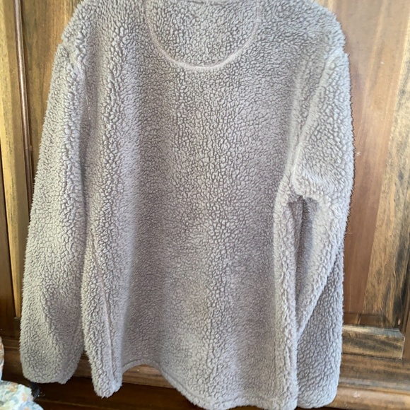 Brown Sherpa Zip Up Sweatshirt - Picture 5 of 6